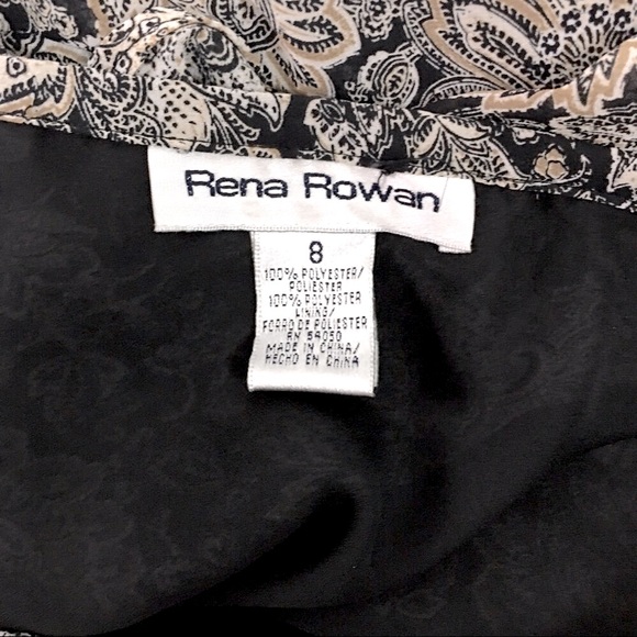 Rena Rowan Floral Lined Skirt Size 8 - Picture 3 of 4